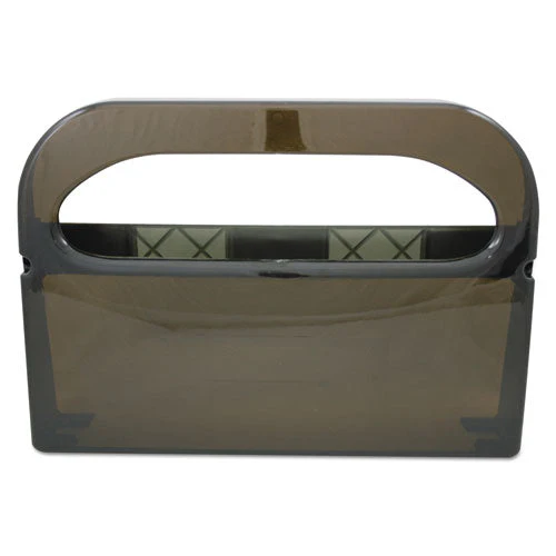 Health Gards Toilet Seat Cover Dispenser, Half-fold, 16 X 3.25 X 11.5, Smoke - Image 1