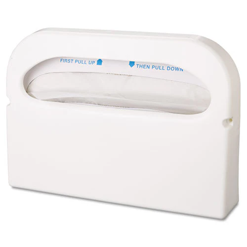 Health Gards Toilet Seat Cover Dispenser, Half-fold, 16 X 3.25 X 11.5, White, 2/box - Image 2