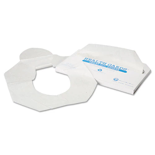 Health Gards Toilet Seat Covers, Half-fold, 14.25 X 16.5, White, 250/pack, 10 Boxes/carton - Image 1