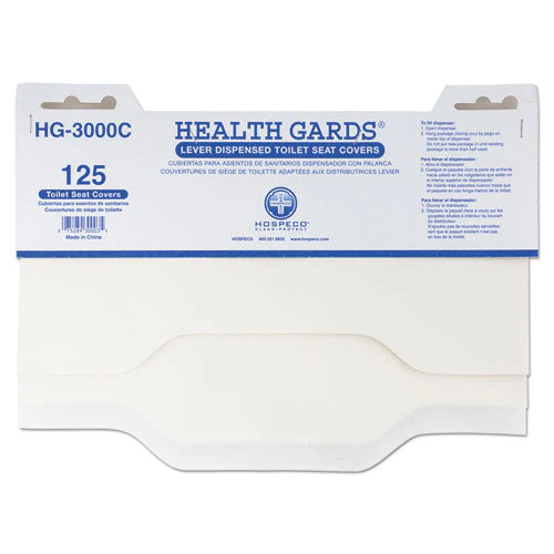 Health Gards Toilet Seat Covers, 15 X 17, White, 3,000/carton - Image 1