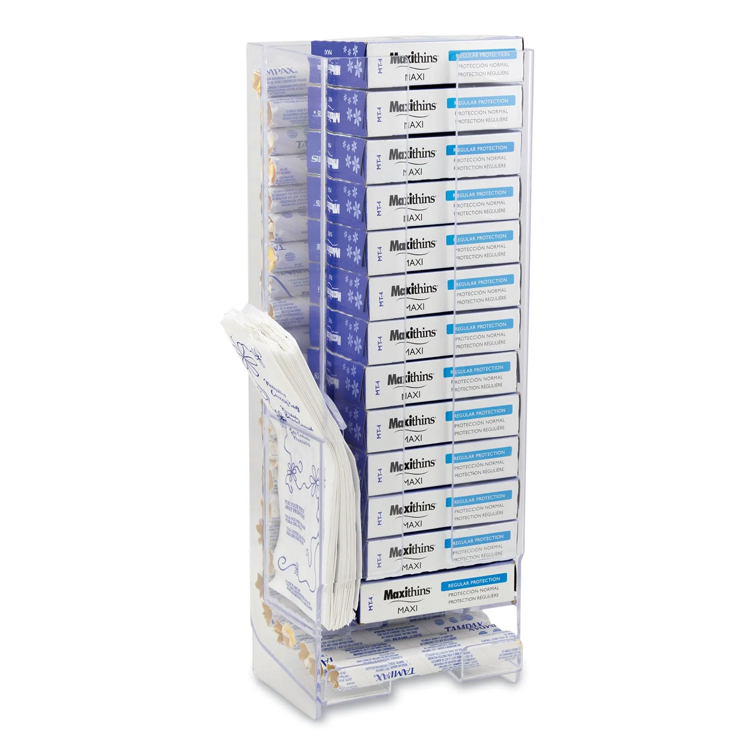 Necessities Menstrual Care Courtesy Dispenser/holder Starter Kit, 6 X 4.25 X 16, Clear - Image 1
