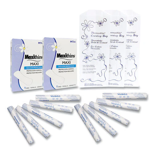 Vended Menstrual Care Refill Kit, 60 Pads, 60 Tampons, 60 Disposable Bags, 180/carton - Image 1