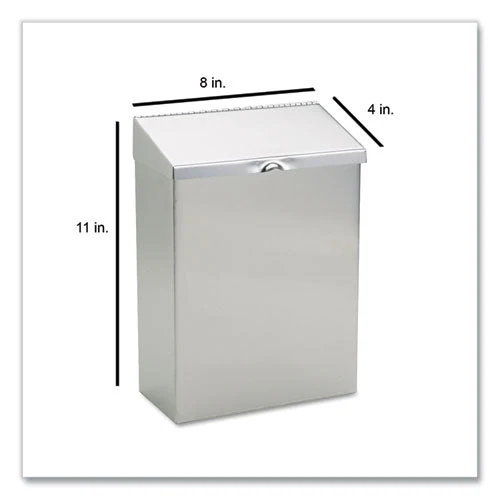 Wall Mount Sanitary Napkin Receptacle, Stainless Steel - Image 2