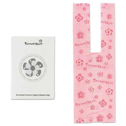 Scensibles Personal Disposal Bags, 3.38" X 9.75", Pink, 50 Bags/box, 24 Boxes/carton - Image 2