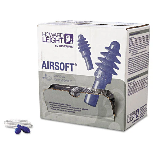 Dpas-30w Airsoft Multiple-use Earplugs, 27nrr, White Nylon Cord, Be, 100 Pairs - Image 3