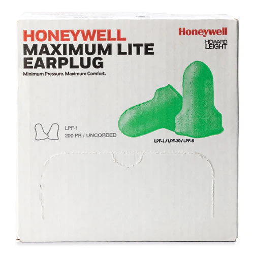 Maximum Lite Single-use Earplugs, Cordless, 30nrr, Green, 200 Pairs - Image 1