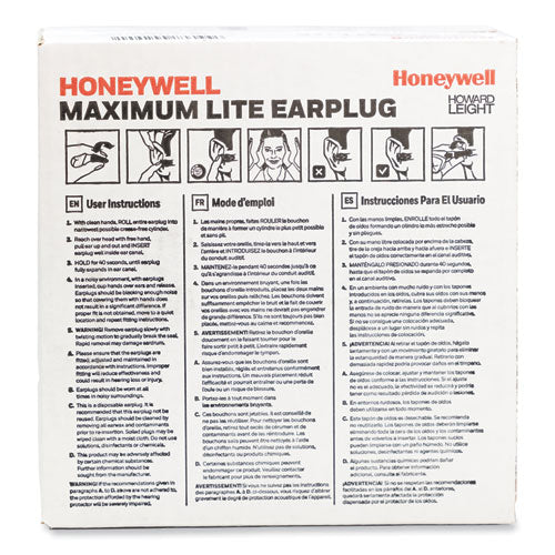 Maximum Lite Single-use Earplugs, Cordless, 30nrr, Green, 200 Pairs - Image 3