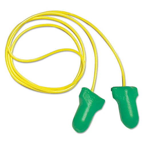 Maximum Lite Single-use Earplugs, Corded, 30nrr, Green, 100 Pairs - Image 1