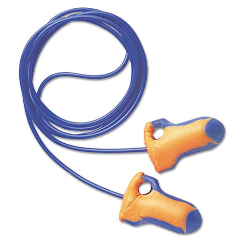 Lt-30 Laser Trak Single-use Earplugs, Corded, 32nrr, Orange/blue, 100 Pairs - Image 1