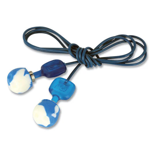 Trustfit Trak Detectable Reusable Corded Foam Earplugs, One Size Fits Most, 29 Db Nrr, Blue, 1,000/carton - Image 1