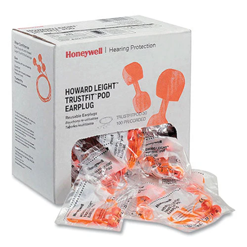Trustfit Pod Corded Reusable Foam Earplugs, One Size Fits Most, 28 Db Nrr, Orange, 1,000/carton - Image 3