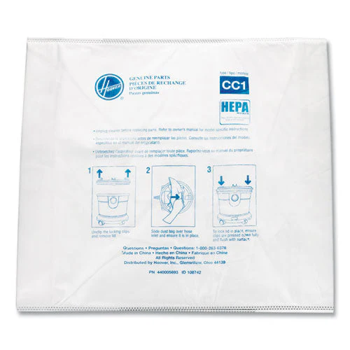 Disposable Vacuum Bags, Hepa Cc1, 10/pack - Image 1