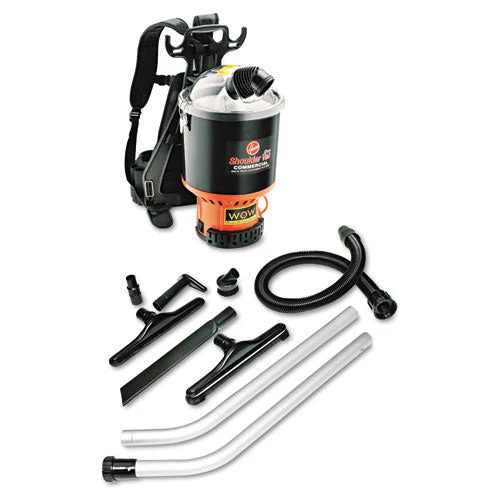 Backpack Vacuum, 6.4 Qt Tank Capacity, Black - Image 1