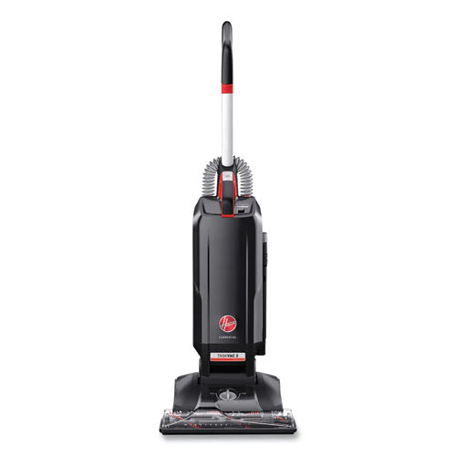 Task Vac Hard Bag Lightweight Upright Vacuum, 14" Cleaning Path, Black - Image 1
