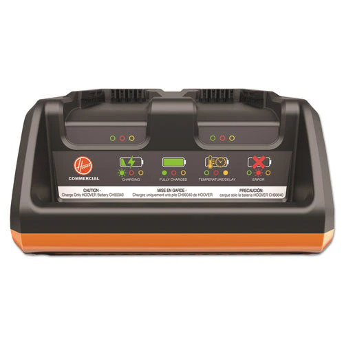 Dual Bay Charger, 9" Wide, Black - Image 1