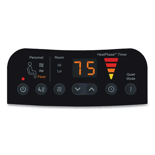 Heat Genius Ceramic Portable Heater, 1,575 W, 5.6 X 10.2 X 17.3, Black - Image 2
