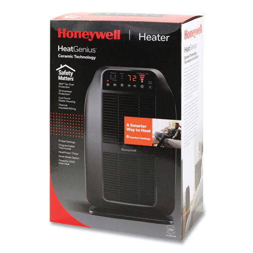 Heat Genius Ceramic Portable Heater, 1,575 W, 5.6 X 10.2 X 17.3, Black - Image 3