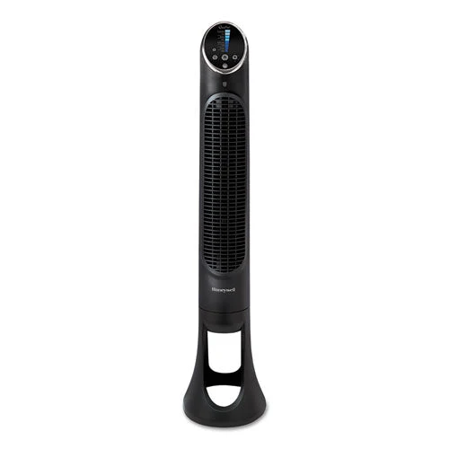 Quietset 8-speed Whole-room Tower Fan, 10w X 40h, Black - Image 1