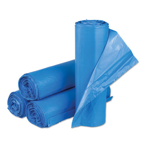 High-density Commercial Can Liners, 33 Gal, 14 Mic, 30" X 43", Blue, 25 Bags/roll, 10 Interleaved Rolls/carton - Image 1