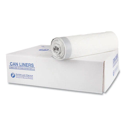 Draw-tuff Institutional Draw-tape Can Liners, 55 Gal, 1.9 Mil, 42.5" X 35.5", Natural, 10 Bags/roll, 5 Rolls/carton - Image 1