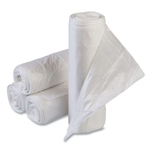 Draw-tuff Institutional Draw-tape Can Liners, 23 Gal, 1 Mil, 38" X 28.5", Natural, 25 Bags/roll, 6 Rolls/carton - Image 1