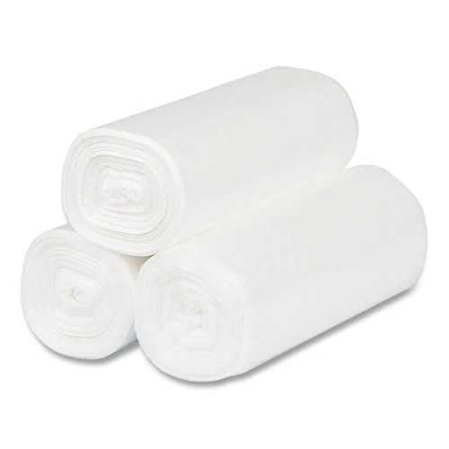 High-density Commercial Can Liners, 4 Gal, 6 Mic, 17" X 18", Clear, 50 Bags/roll, 40 Perforated Rolls/carton - Image 3