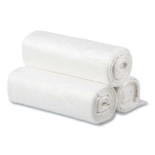 High-density Commercial Can Liners, 10 Gal, 6 Mic, 24" X 24", Natural, 50 Bags/roll, 20 Perforated Rolls/carton - Image 2