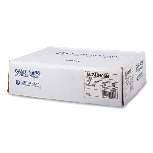 High-density Commercial Can Liners, 10 Gal, 6 Mic, 24" X 24", Natural, 50 Bags/roll, 20 Perforated Rolls/carton - Image 3