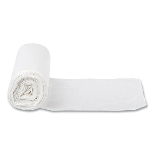 High-density Commercial Can Liners, 10 Gal, 5 Mic, 24" X 24", Natural, 50 Bags/roll, 20 Perforated Rolls/carton - Image 3