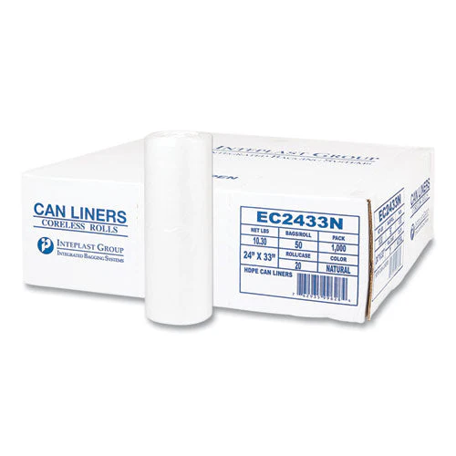 High-density Commercial Can Liners, 16 Gal, 5 Mic, 24" X 33", Natural, 50 Bags/roll, 20 Perforated Rolls/carton - Image 3