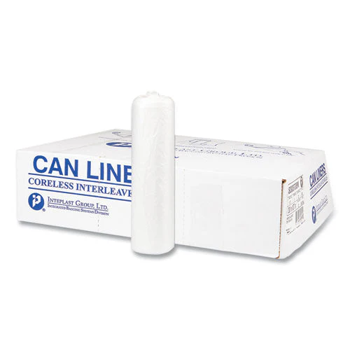 High-density Commercial Can Liners, 16 Gal, 6 Mic, 24" X 33", Natural, 50 Bags/roll, 20 Interleaved Rolls/carton - Image 1