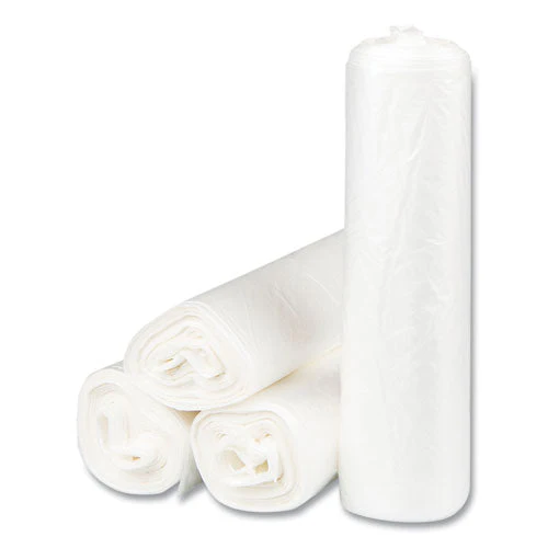High-density Commercial Can Liners, 16 Gal, 6 Mic, 24" X 33", Natural, 50 Bags/roll, 20 Interleaved Rolls/carton - Image 3