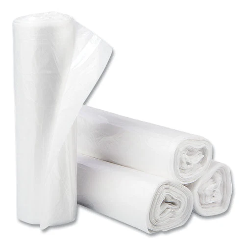 High-density Commercial Can Liners, 30 Gal, 10 Mic, 30" X 37", Clear, 25 Bags/roll, 20 Interleaved Rolls/carton - Image 1