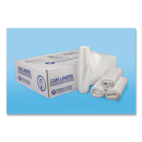 High-density Commercial Can Liners, 30 Gal, 13 Mic, 30" X 37", Clear, 25 Bags/roll, 20 Interleaved Rolls/carton - Image 1