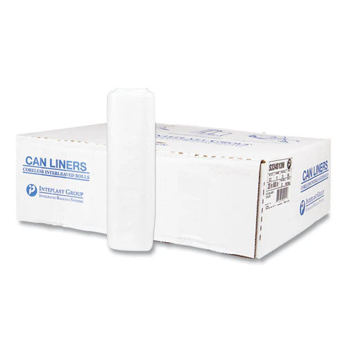 High-density Commercial Can Liners, 33 Gal, 13 Mic, 33" X 40", Clear, 25 Bags/roll, 20 Interleaved Rolls/carton - Image 1