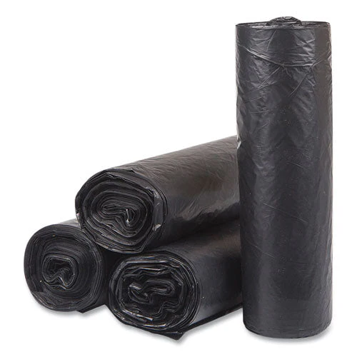 High-density Commercial Can Liners, 33 Gal, 16 Mic, 33" X 40", Black, 25 Bags/roll, 10 Interleaved Rolls/carton - Image 3