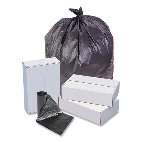 High-density Commercial Can Liners, 33 Gal, 22 Mic, 33" X 40", Black, 25 Bags/roll, 10 Interleaved Rolls/carton - Image 2