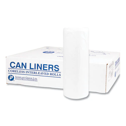 High-density Commercial Can Liners, 55 Gal, 14 Mic, 36" X 60", Clear, 25 Bags/roll, 8 Interleaved Rolls/carton - Image 1