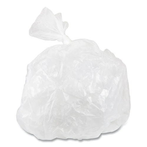 High-density Commercial Can Liners, 60 Gal, 12 Mic, 38" X 60", Clear, 25 Bags/roll, 8 Interleaved Rolls/carton - Image 2