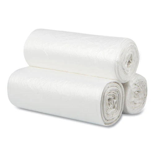 High-density Commercial Can Liners, 60 Gal, 12 Mic, 38" X 60", Clear, 25 Bags/roll, 8 Interleaved Rolls/carton - Image 3