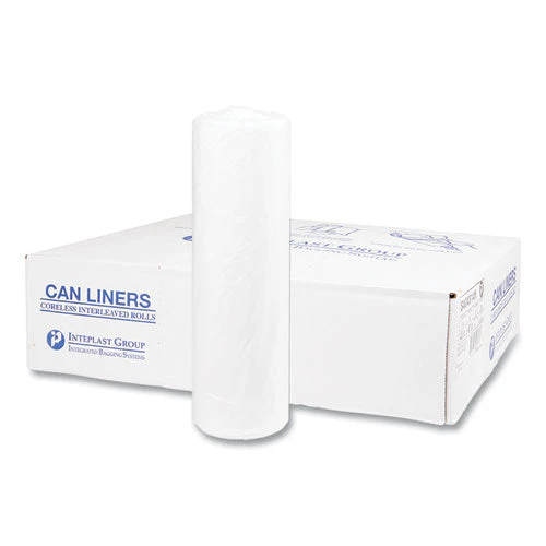 High-density Commercial Can Liners, 45 Gal, 14 Mic, 40" X 48", Clear, 25 Bags/roll, 10 Interleaved Rolls/carton - Image 1