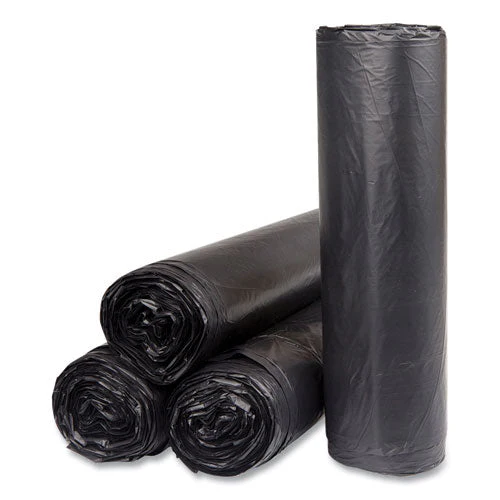 High-density Commercial Can Liners, 45 Gal, 16 Mic, 40" X 48", Black, 25 Bags/roll, 10 Interleaved Rolls/carton - Image 3