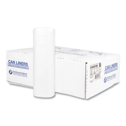 High-density Commercial Can Liners, 45 Gal, 16 Mic, 40" X 48", Clear, 25 Bags/roll, 10 Interleaved Rolls/carton - Image 1