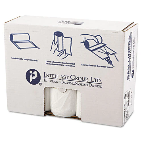 High-density Commercial Can Liners, 45 Gal, 17 Mic, 40" X 48", Clear, 25 Bags/roll, 10 Interleaved Rolls/carton - Image 1