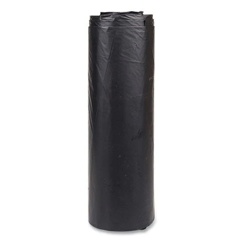 High-density Commercial Can Liners, 45 Gal, 22 Mic, 40" X 48", Black, 25 Bags/roll, 6 Interleaved Rolls/carton - Image 2