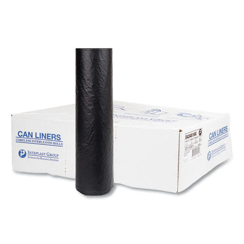 High-density Commercial Can Liners, 60 Gal, 16 Mic, 43" X 48", Black, 25 Bags/roll, 8 Interleaved Rolls/carton - Image 1