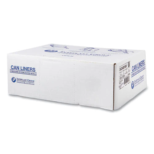 High-density Commercial Can Liners, 60 Gal, 16 Mic, 43" X 48", Natural, 25 Bags/roll, 8 Interleaved Rolls/carton - Image 3