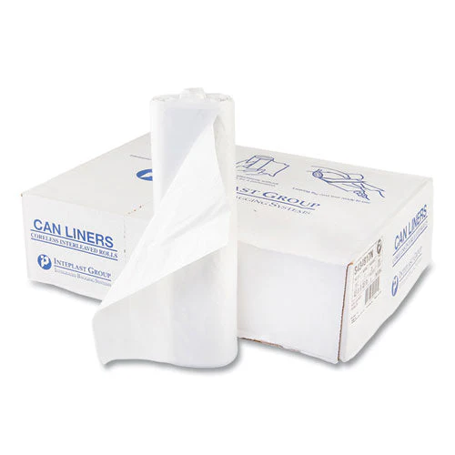 High-density Commercial Can Liners, 60 Gal, 17 Mic, 43" X 48", Clear, 25 Bags/roll, 8 Interleaved Rolls/carton - Image 1