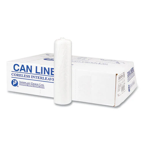 High-density Commercial Can Liners, 56 Gal, 22 Mic, 43" X 48", Natural, 25 Bags/roll, 8 Interleaved Rolls/carton - Image 1