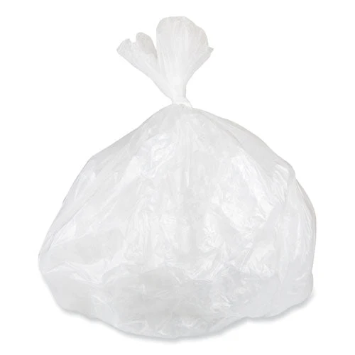 Low-density Commercial Can Liners, Coreless Perforated Roll, 10 Gal, 0.35mil, 24" X 24", Clear, 50 Bags/roll, 20 Rolls/carton - Image 2
